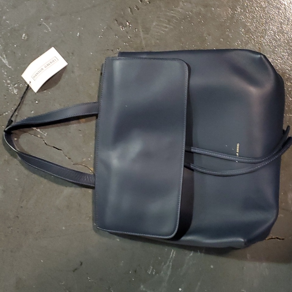 NWT $925 Mansur Gavriel leather bag in blu